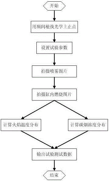 A visual test device and test method for spray and combustion in a diesel engine cylinder