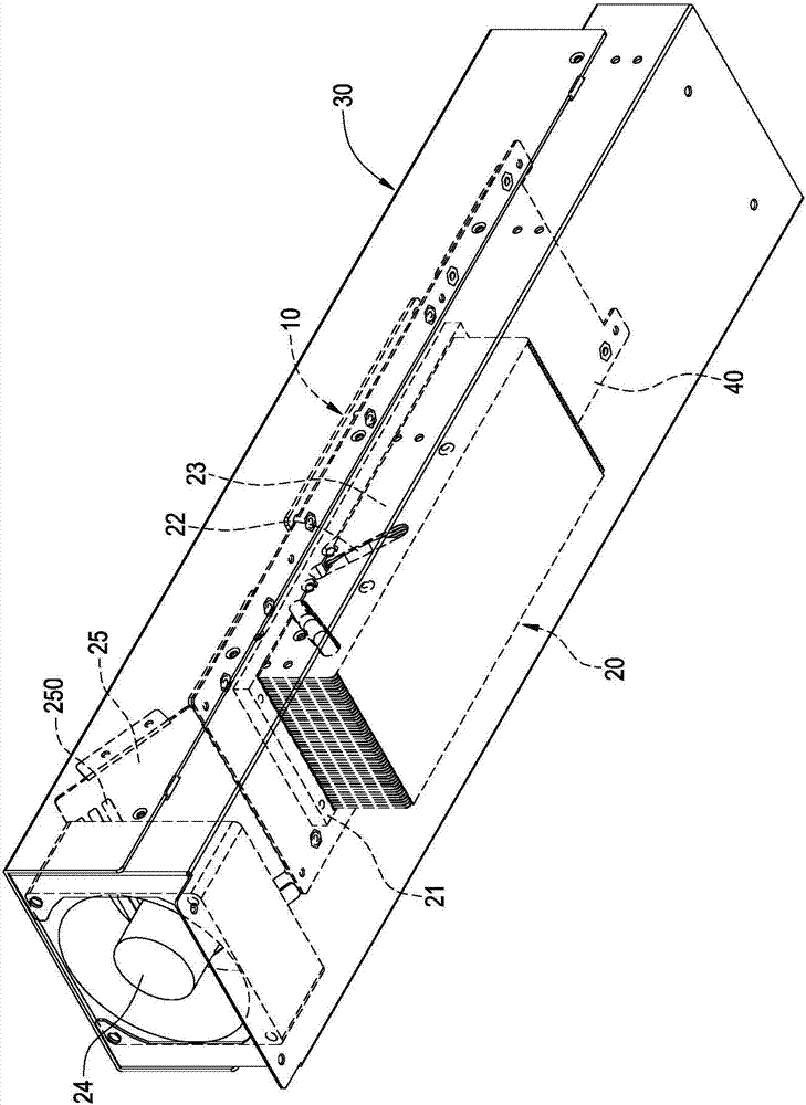 Radio frequency amplifying system and heat radiating device thereof