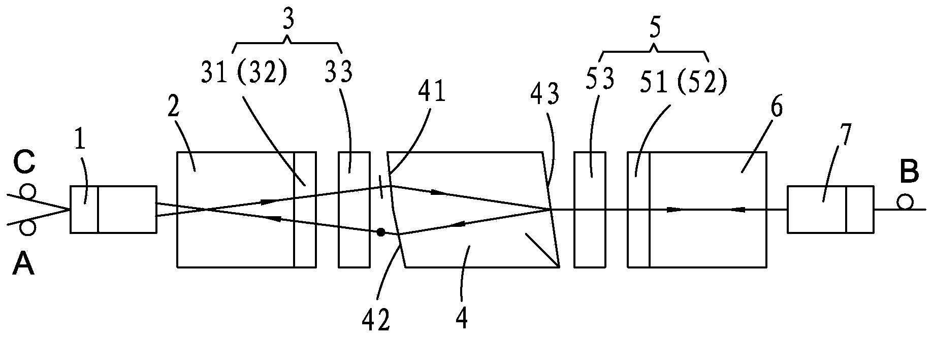 Three-port optical circulator