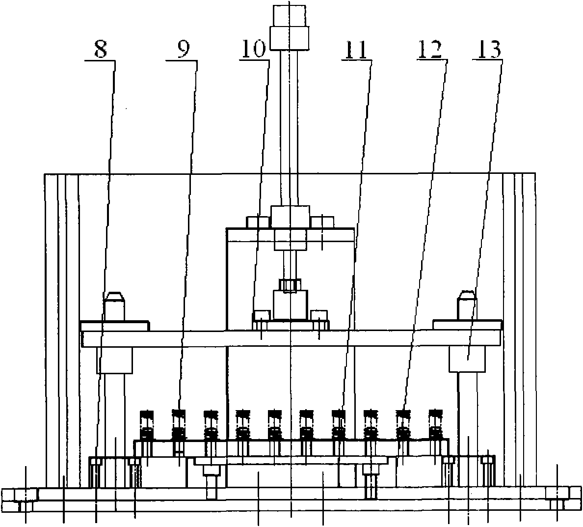 Spring fatigue test device