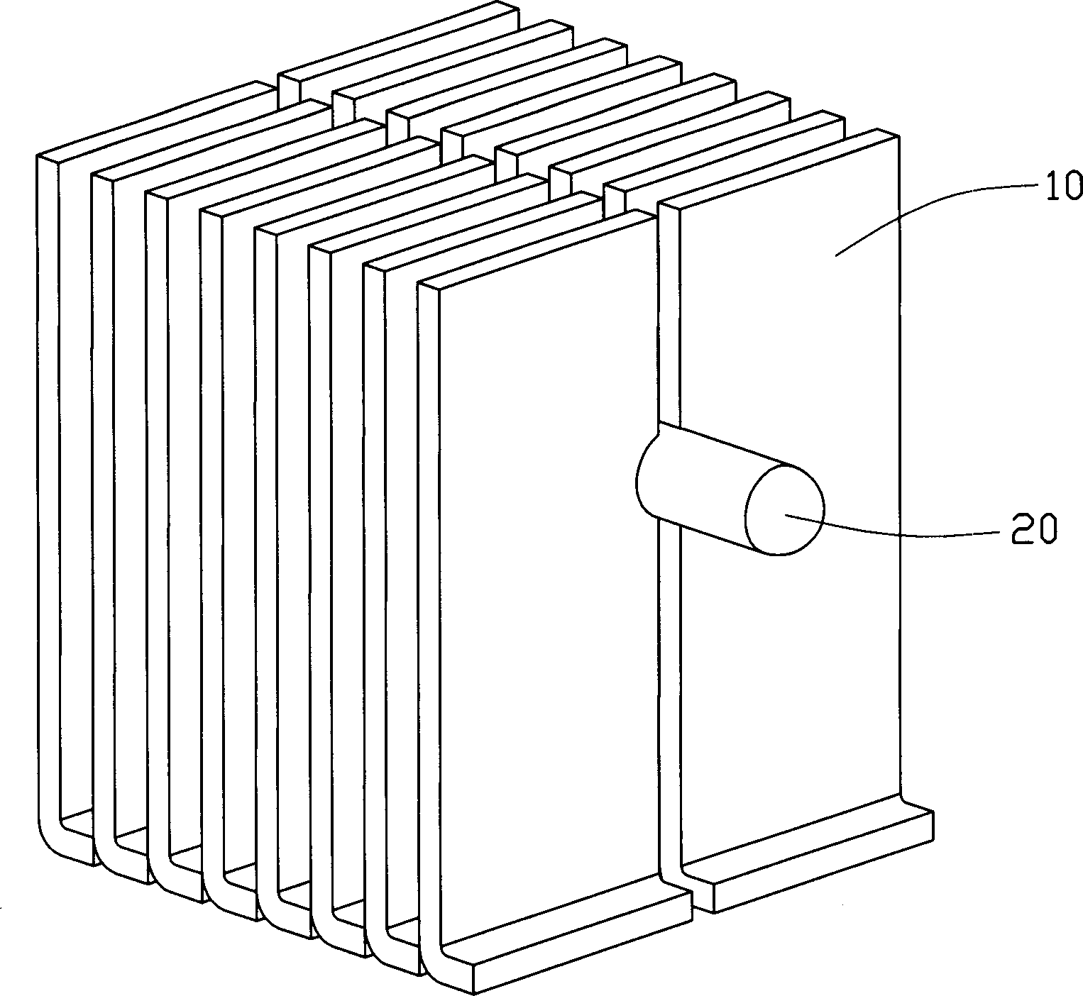 Method of connecting heat conduit and radiation fin