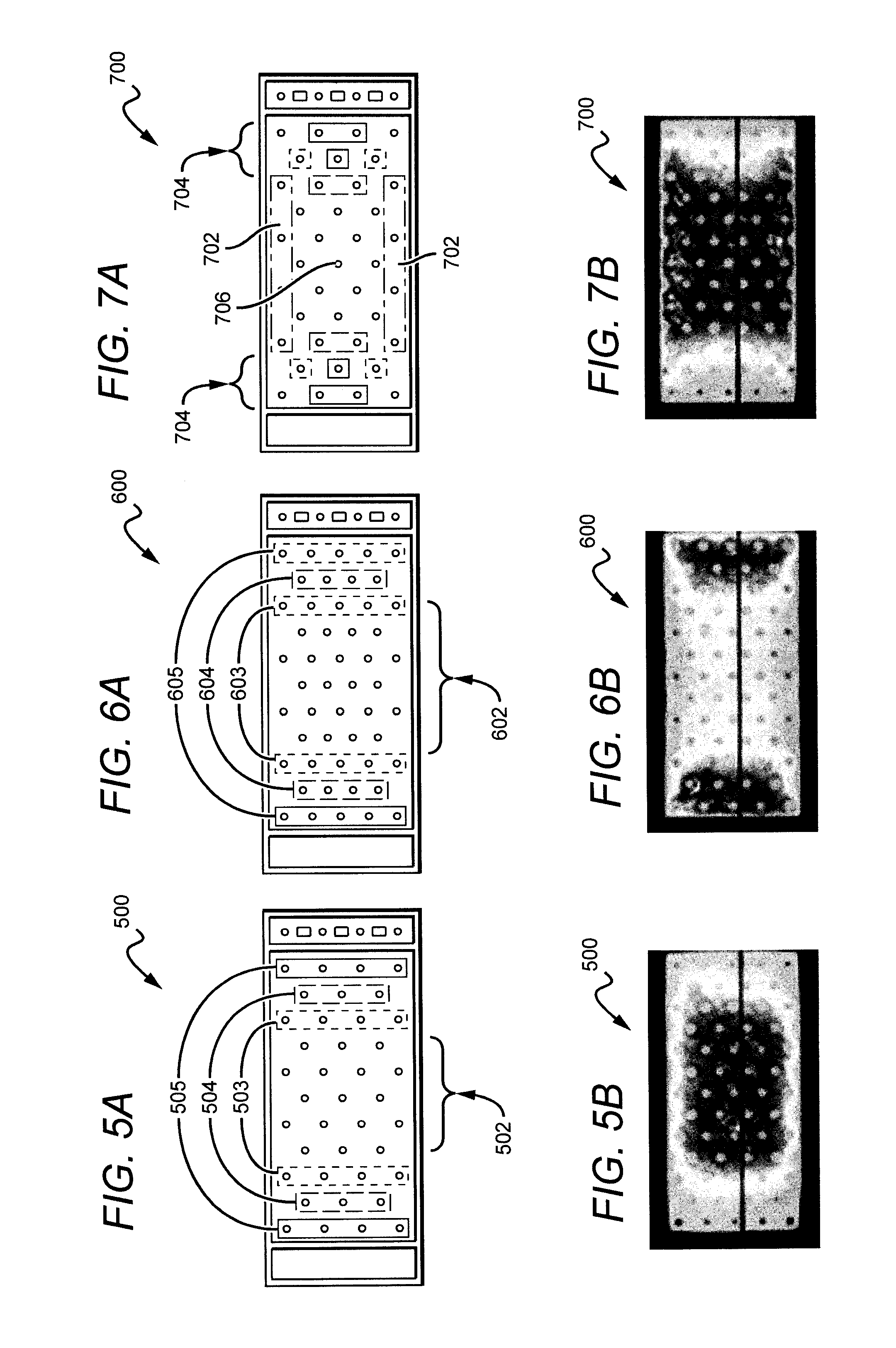 Graded vias for LED chip P- and N- contacts