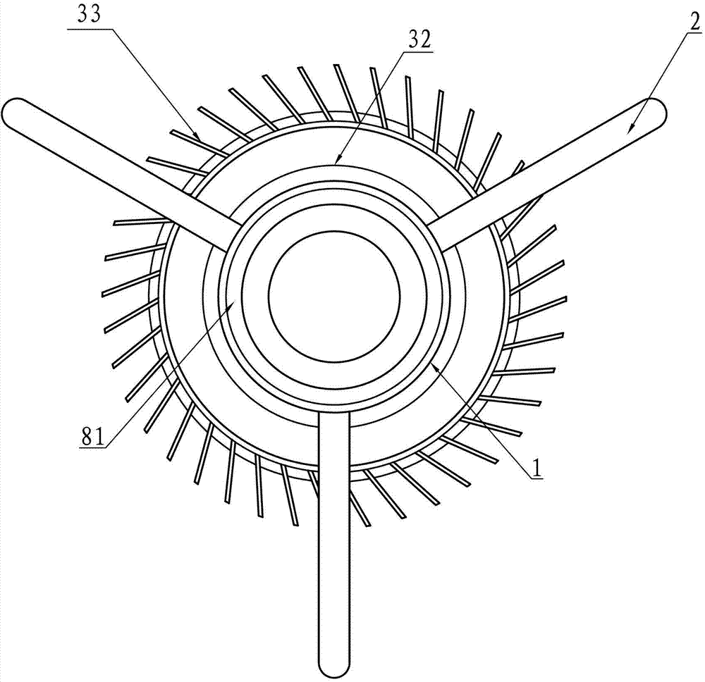 Rotary low-damping energy-saving drained water splash device