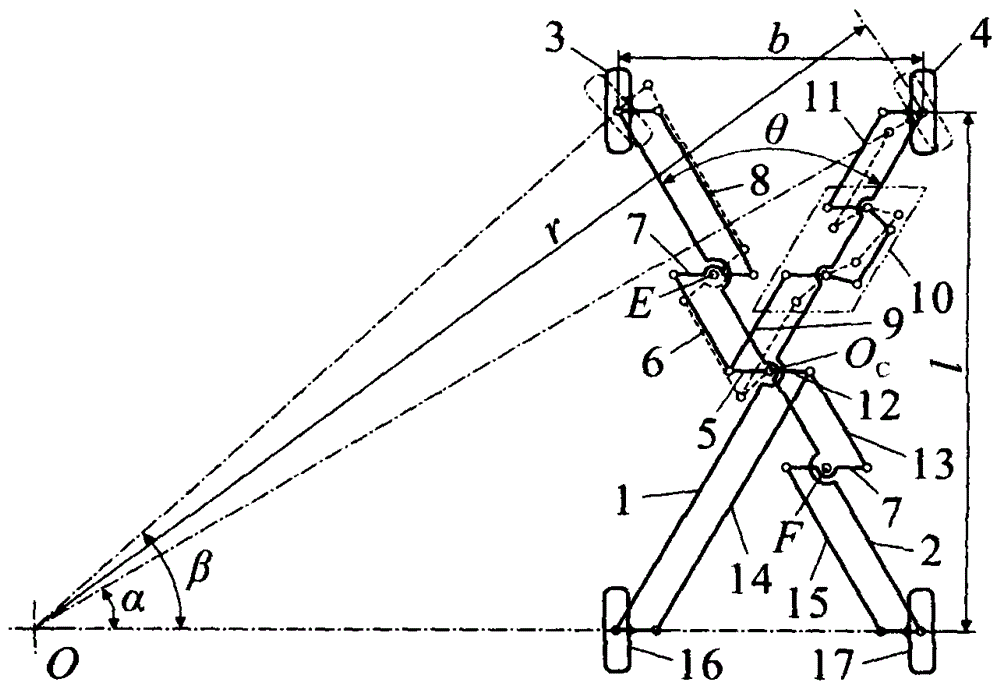 Steering system of a vehicle with variable wheel base