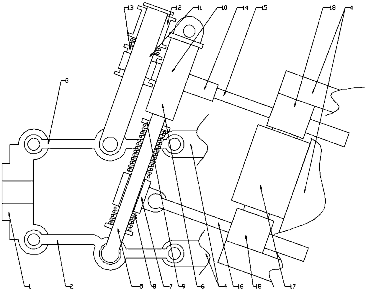 Bending moment suspension driven by motor