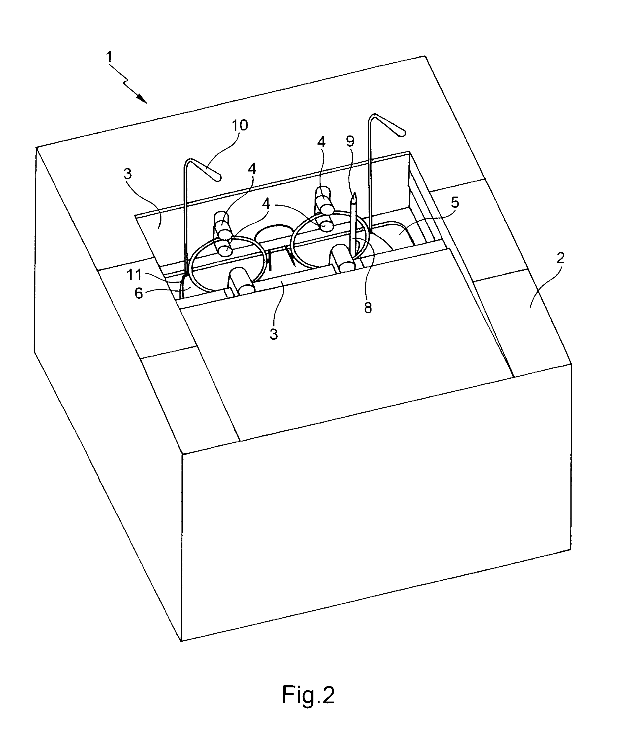 Contour reading device comprising a force sensor