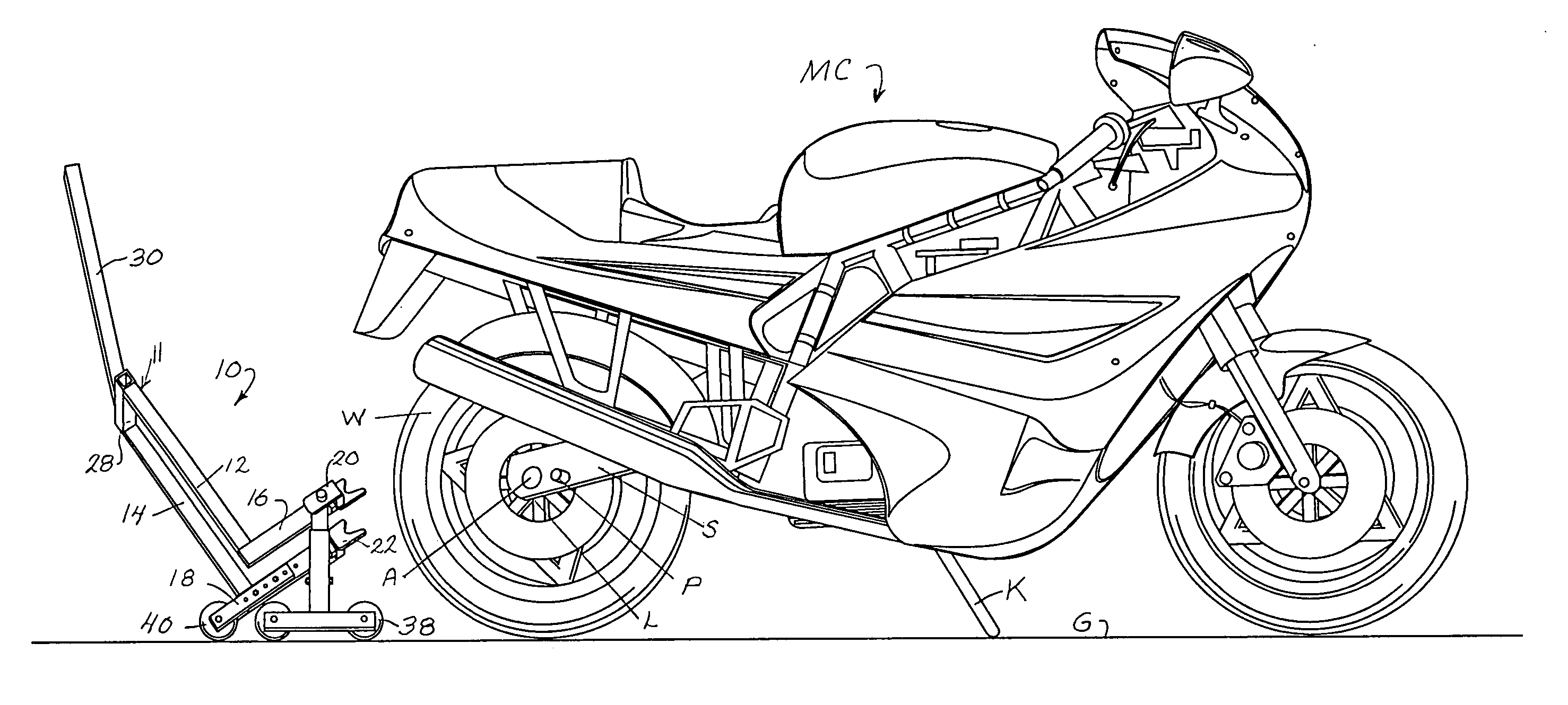 Motorcycle rear stand