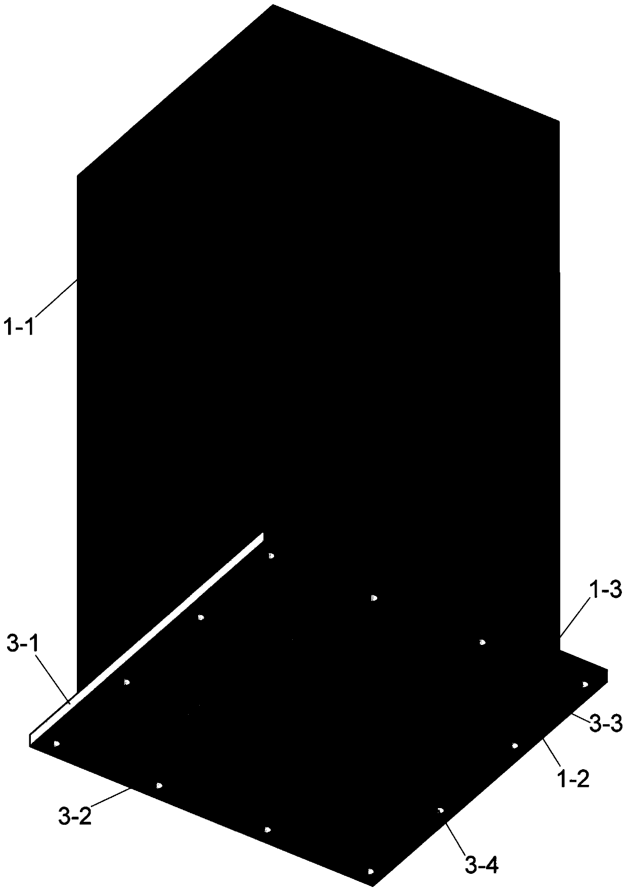 Steel plate interface bolt connecting structure and method for reinforced concrete column and column