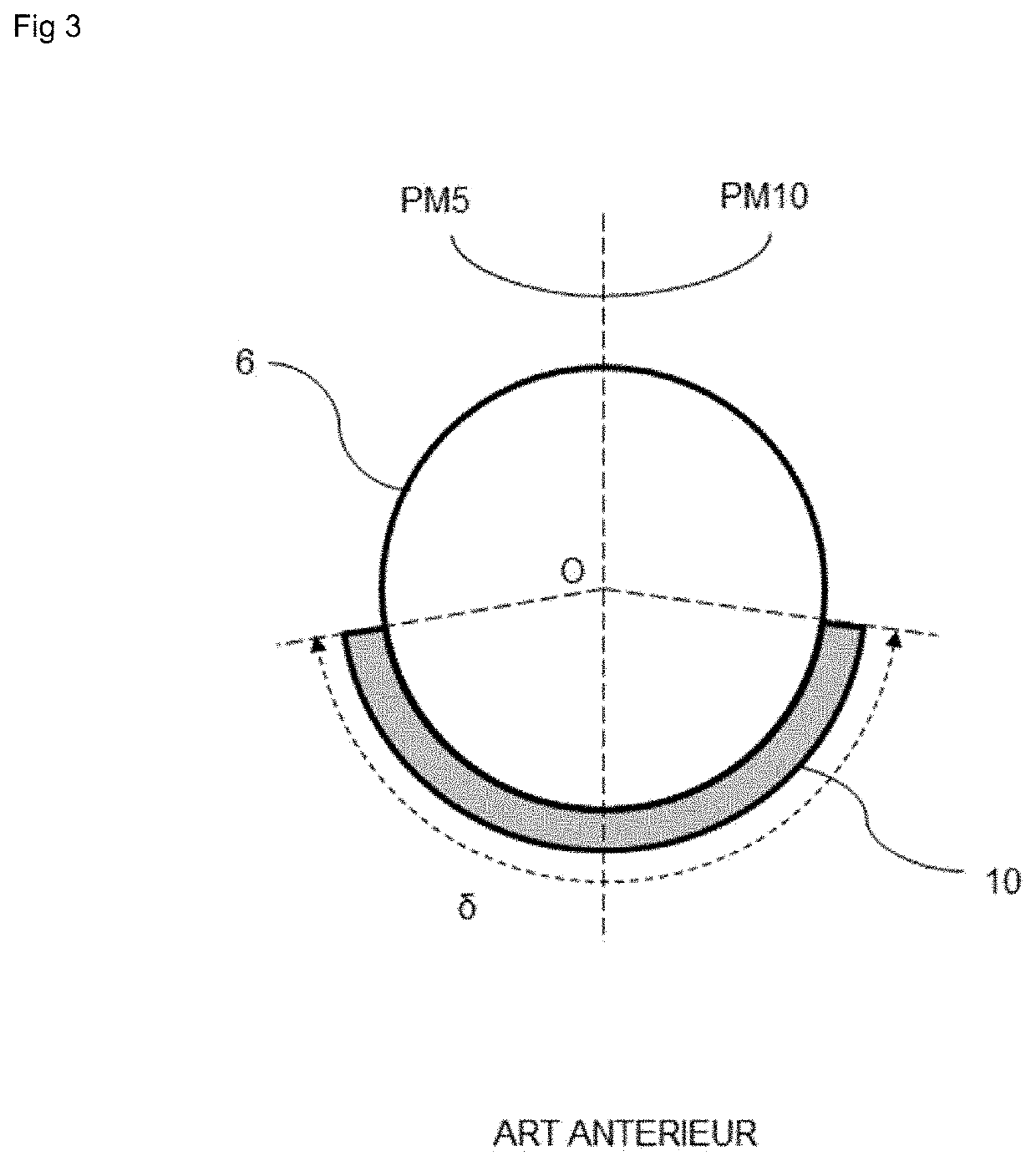 Gas intake device comprising an oriented masking element