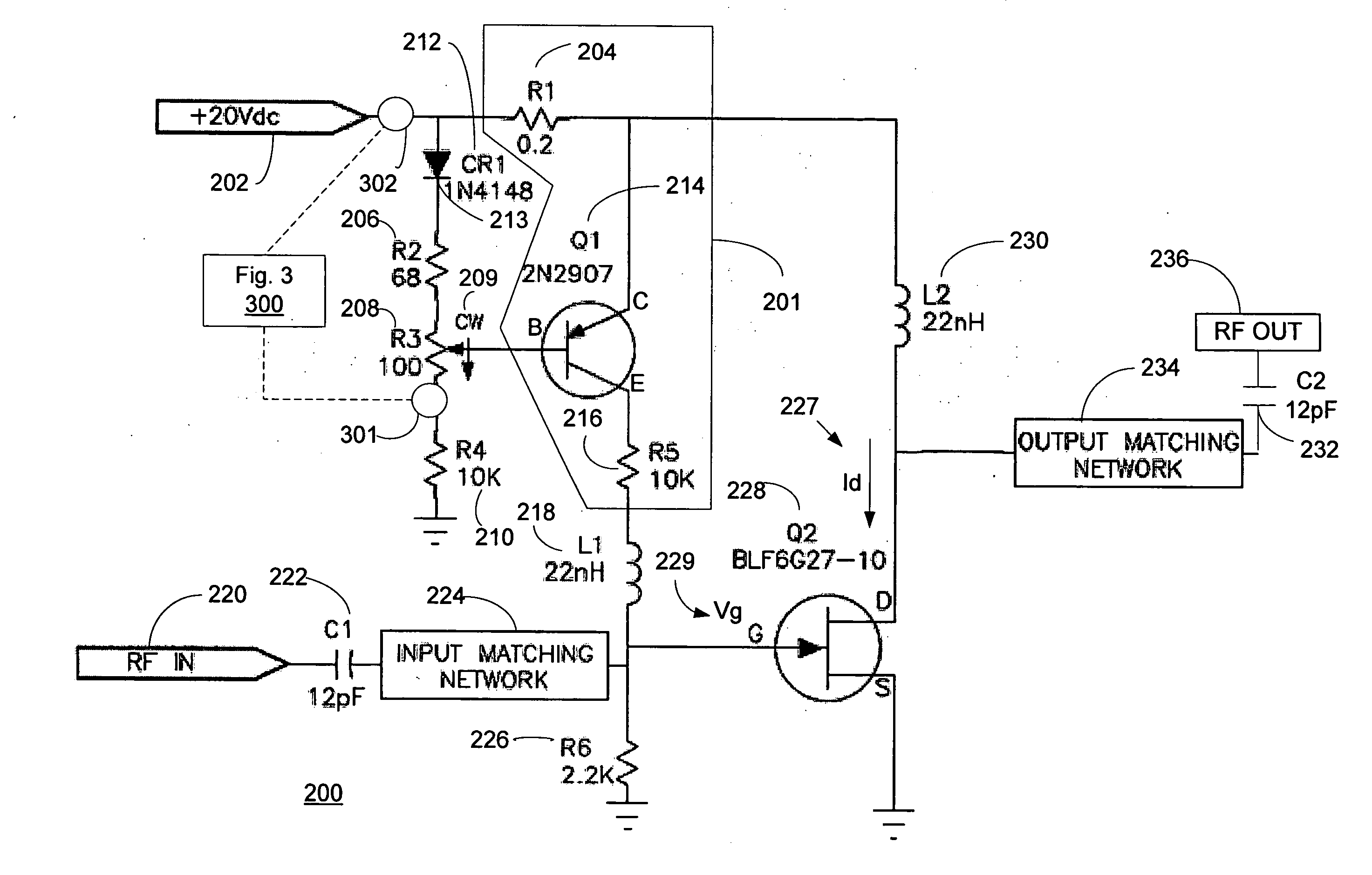 Method and system for providing automatic gate bias for field effect transistors