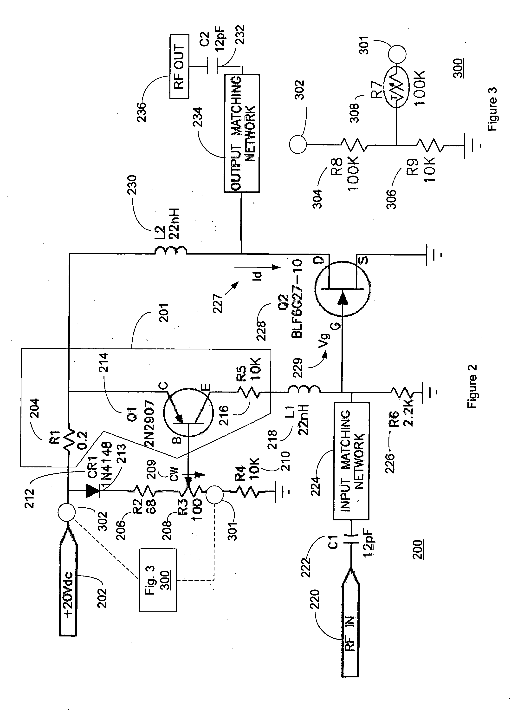 Method and system for providing automatic gate bias for field effect transistors