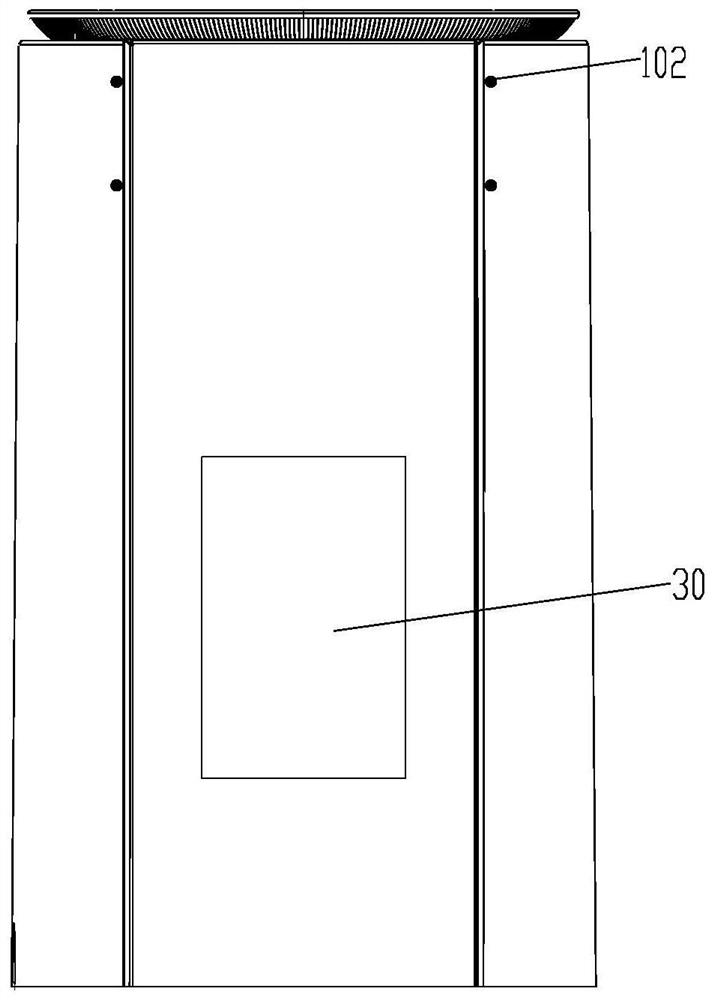 Microphone structure and air conditioner with same