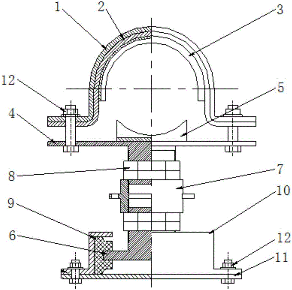 Adjustable elastic pipeline support and hanger with limiting function