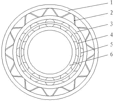 Elastic rolling bearing with wavy foil