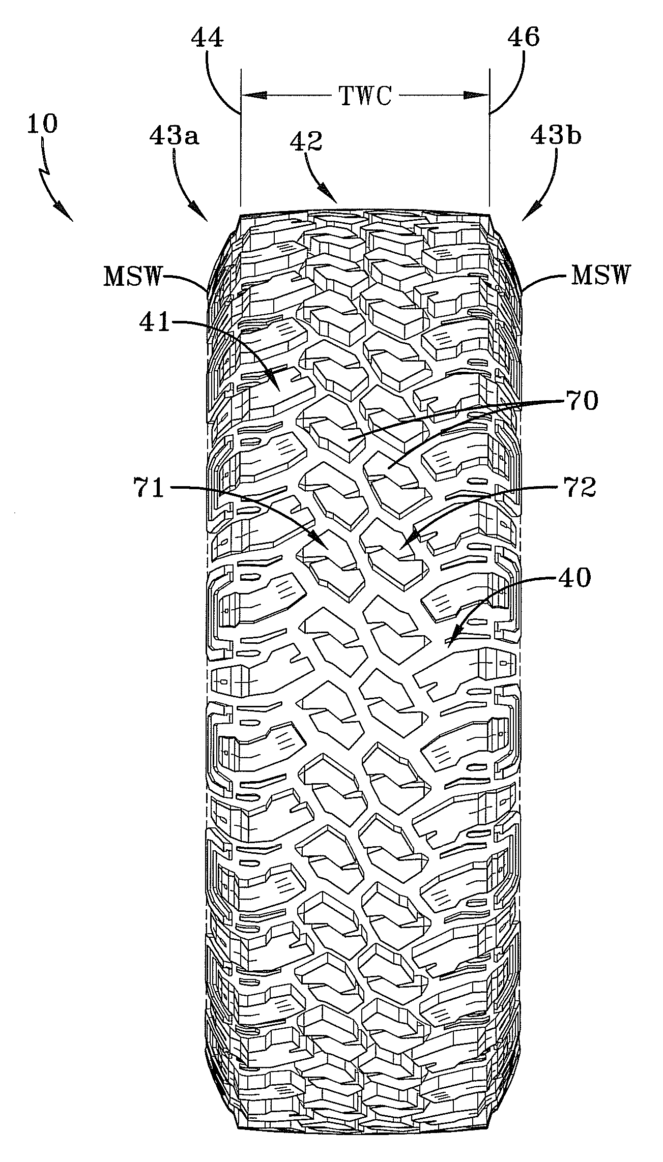 Grip tire with added puncture protection