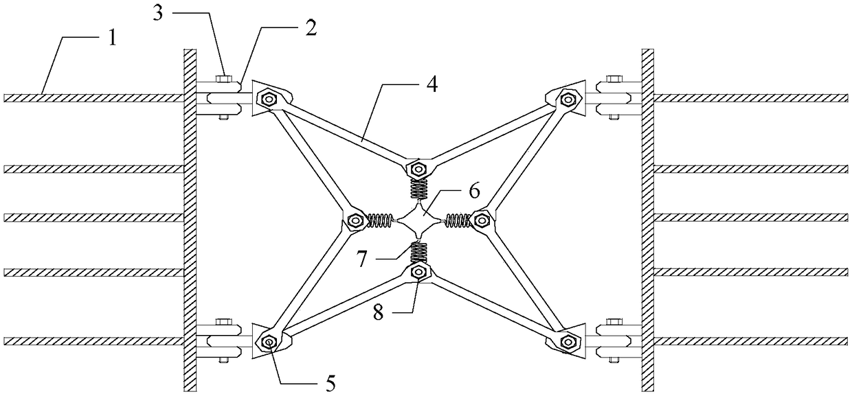 Post-earthquake-repairable star-like beam-end damper