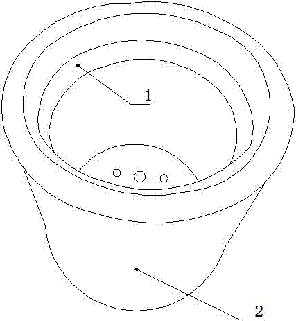 A quartz crucible forming mold