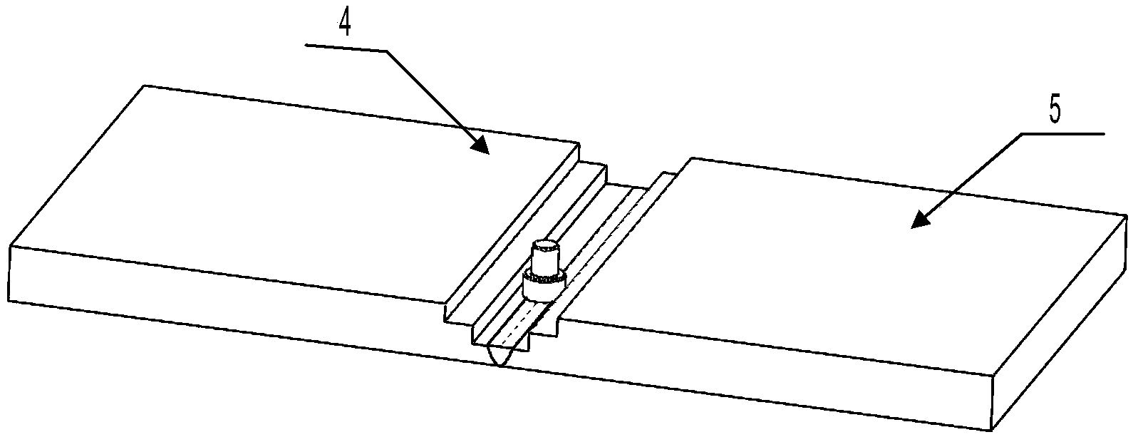 High-intensity aluminum alloy thick-plate low-heat input stirring friction welding method