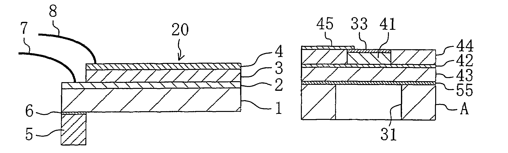 Piezoelectric element and method for manufacturing the same, and ink jet head and ink jet recording apparatus using the piezoelectric element