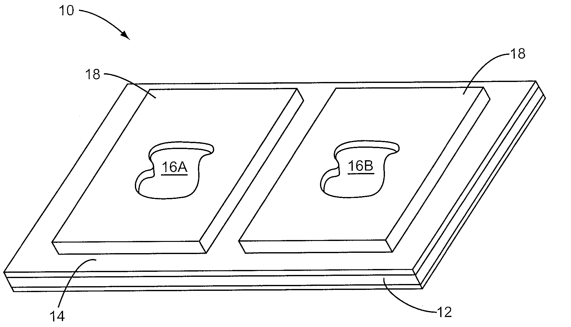 Conformal shielding process using flush structures