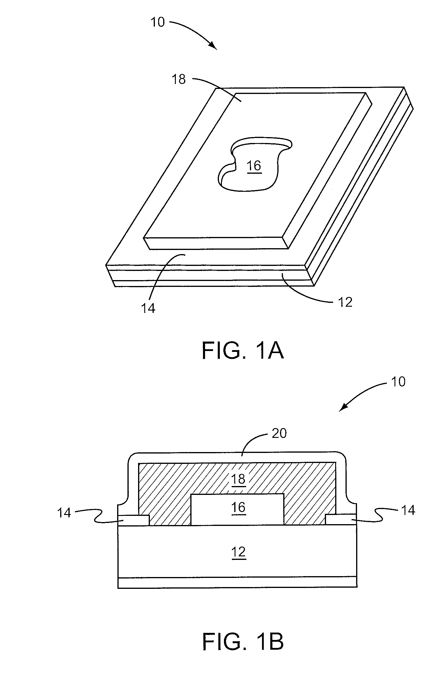 Conformal shielding process using flush structures