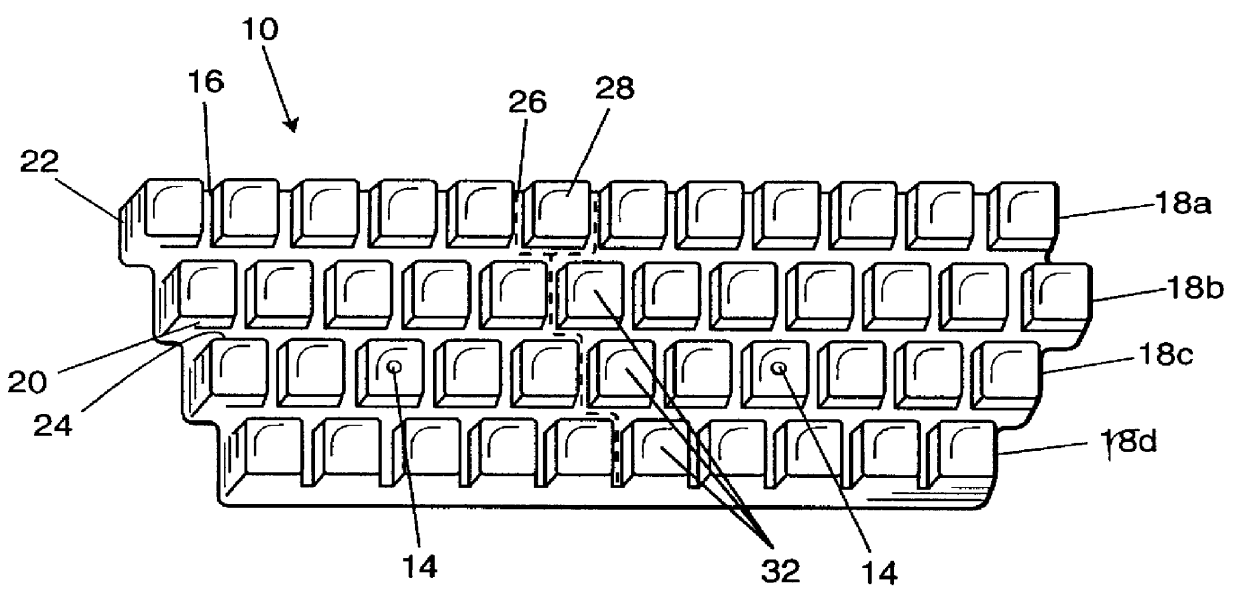 Opaque, one-size-fits-all computer keyboard cover which covers only the three or four alpha-numeric rows