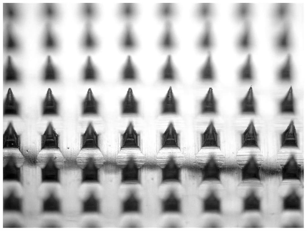 Separable hydrogel microneedle loaded with recombinant human fibronectin as well as preparation method and application of separable hydrogel microneedle