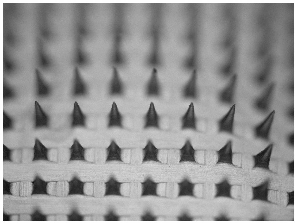 Separable hydrogel microneedle loaded with recombinant human fibronectin as well as preparation method and application of separable hydrogel microneedle