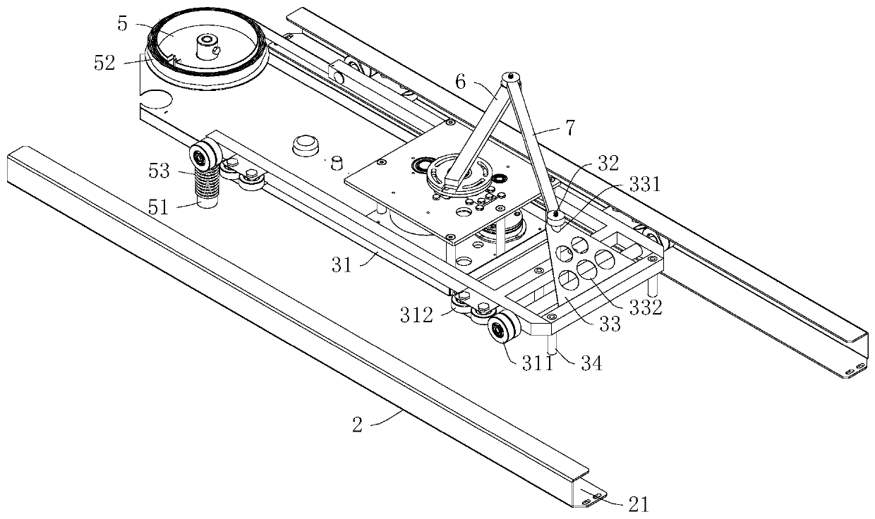 Tackle system of one-way door