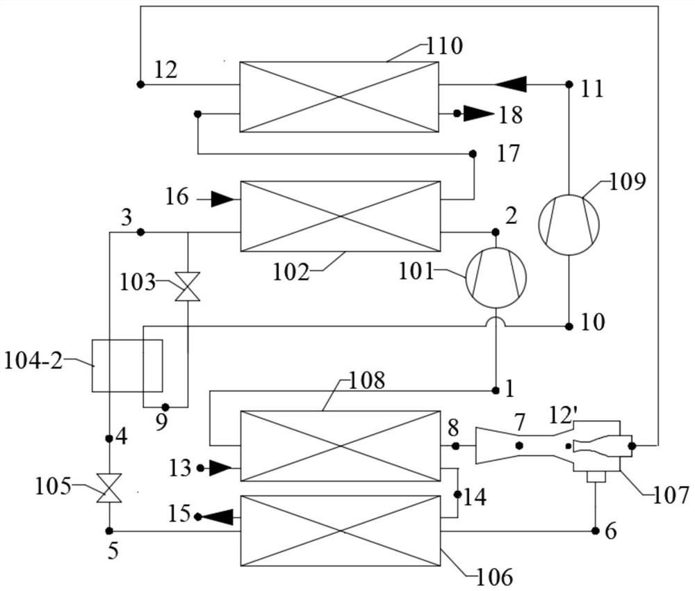 Low-temperature heat pump circulation system suitable for large temperature span and circulation method