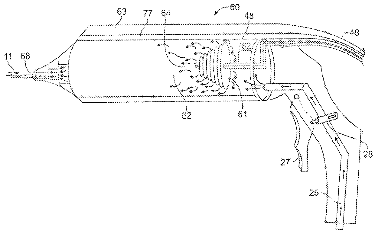 Cold plasma treatment devices and associated methods