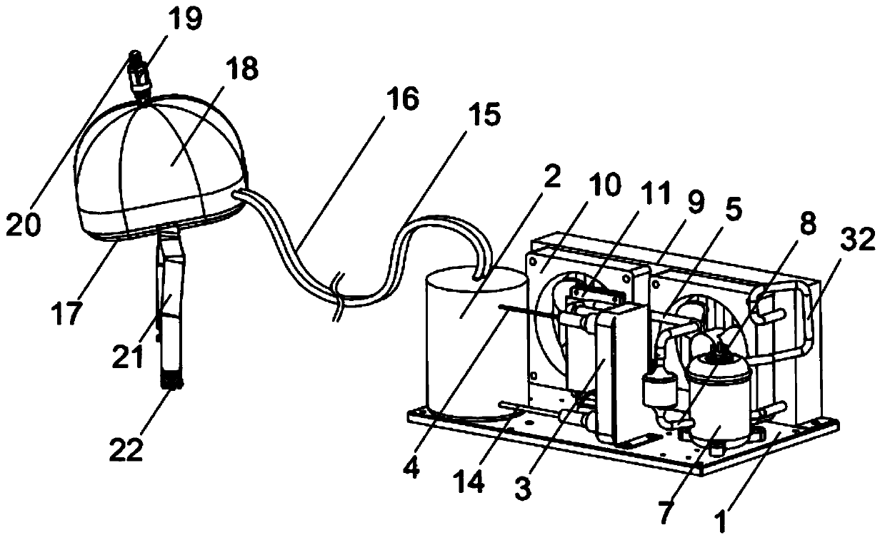 Low-temperature cooling head sleeve