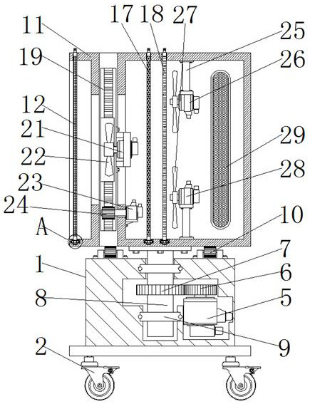 Movable air purifier of intelligent building