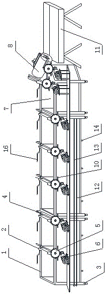 Agricultural pteridium aquilinum screening and cleaning device