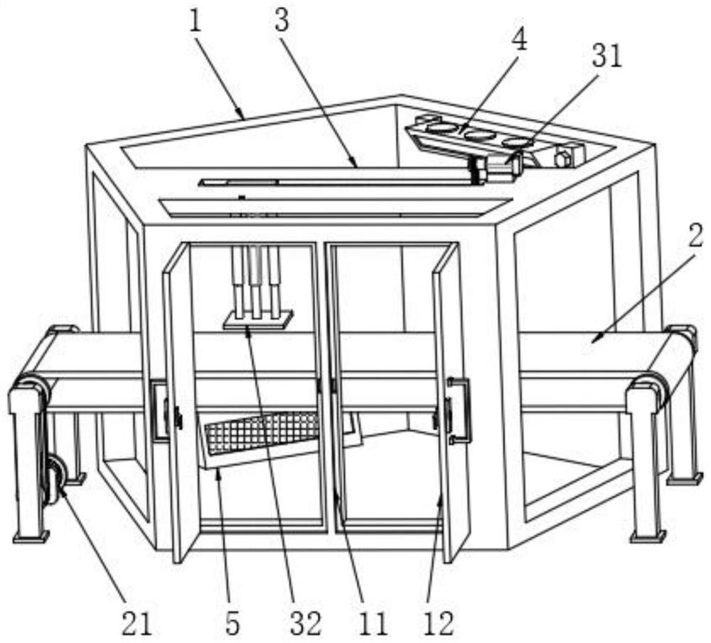 Efficient pentahedron vertical and horizontal integrated machining center