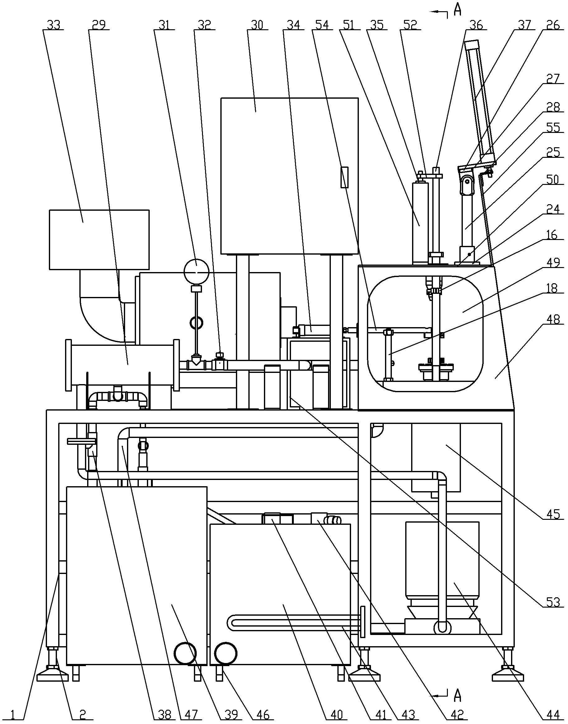 Pressing mechanism of cleaning machine