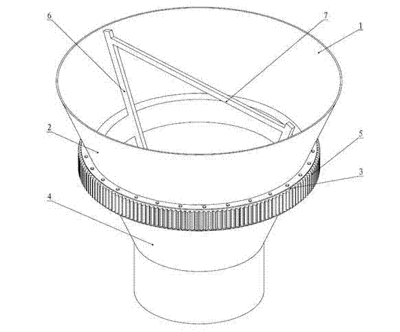 Scraper type anti-blocking discharging bin