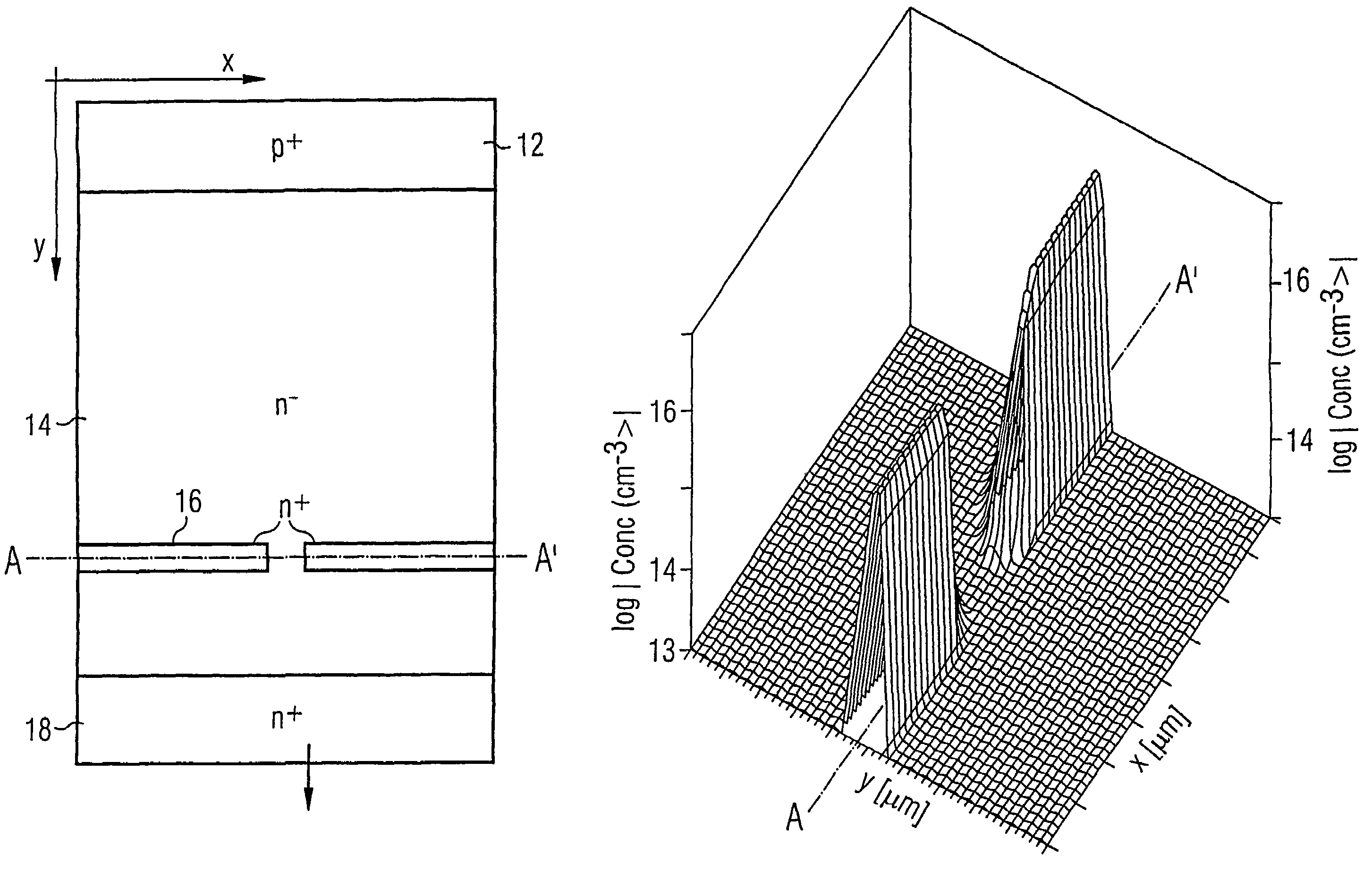 Method for production of a buried stop zone in a semiconductor component and semiconductor component comprising a buried stop zone