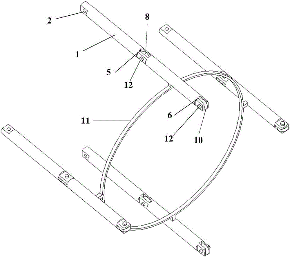 Guide rod device for stage separation of guided missile