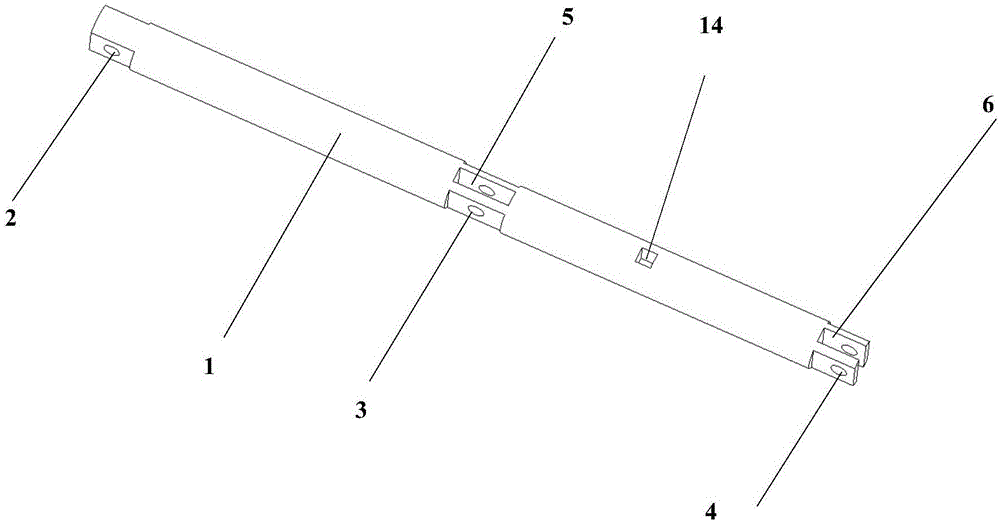 Guide rod device for stage separation of guided missile