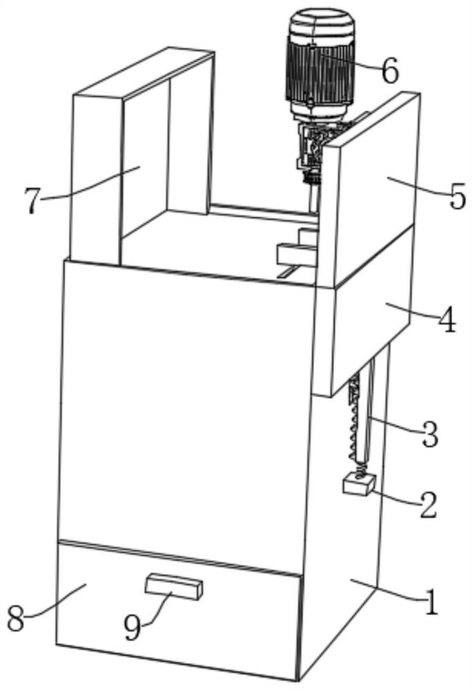 Nut inner ring tapping device capable of cleaning table top and using method of nut inner ring tapping device