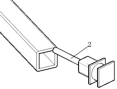 Square tube full-automatic discharging and feeding device