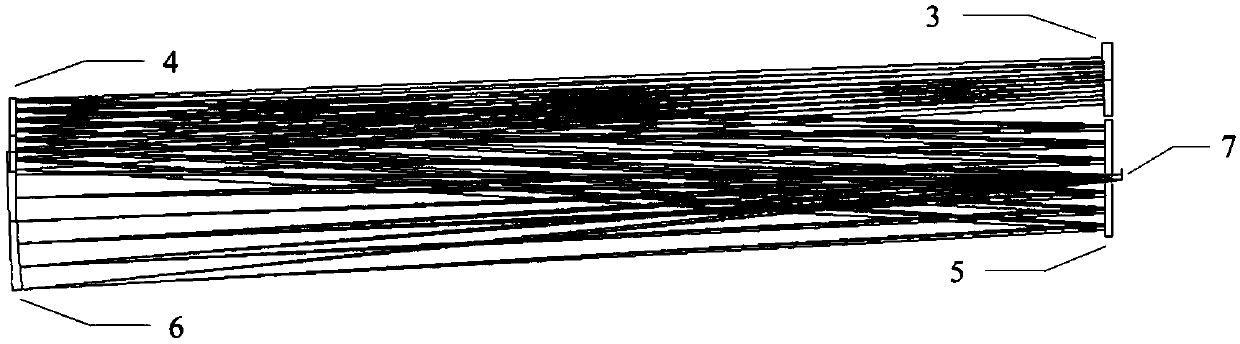 Diffraction telescope optical system design method based on off-axis four reflecting mirrors