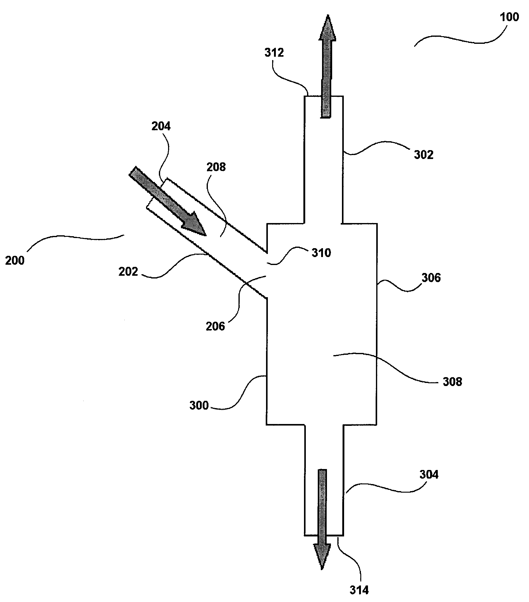Method and apparatus for the separation of a gas-solids mixture in a circulating fluidized bed reactor