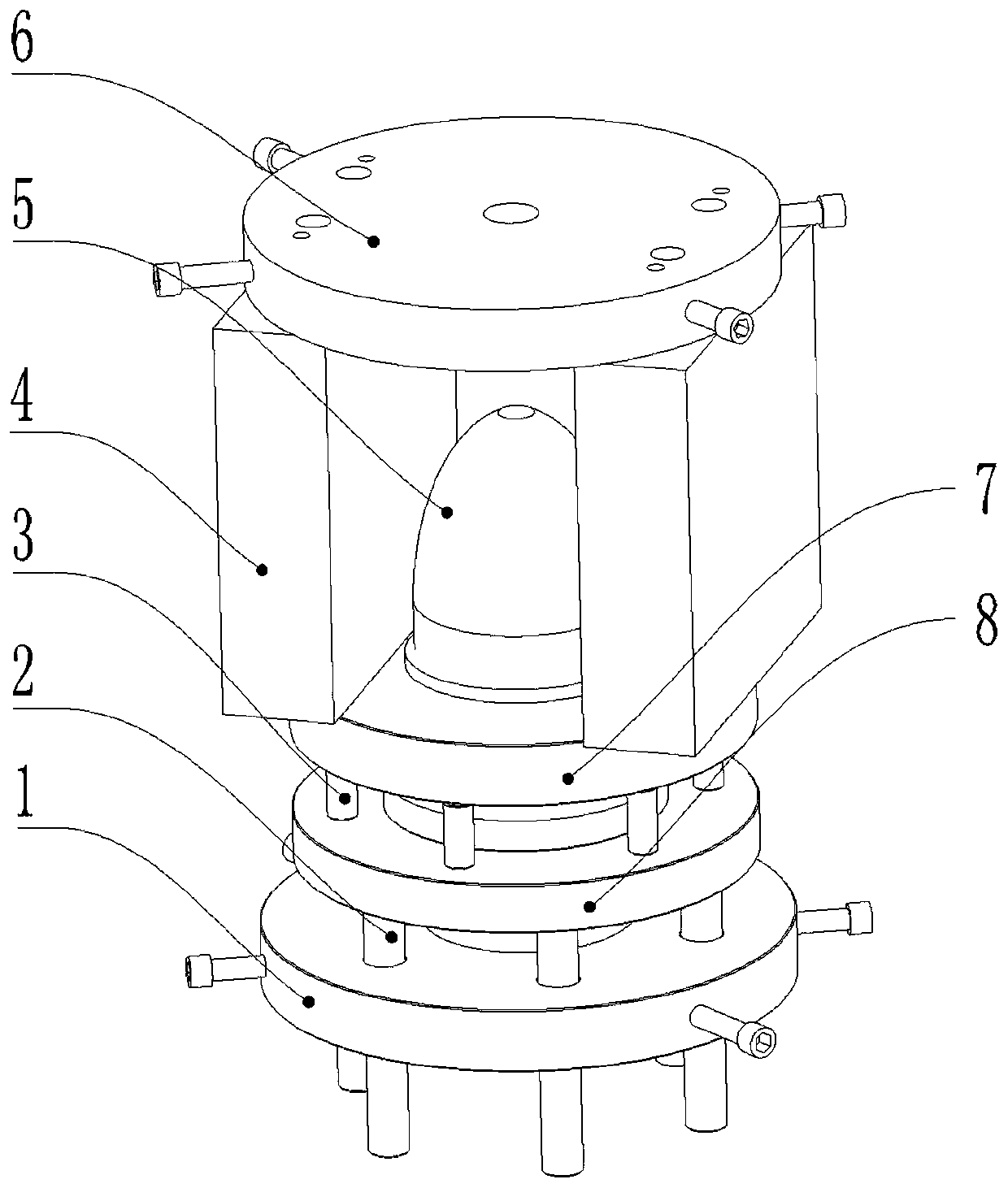 Drawing forming process of aluminum alloy deep paraboloid cylindrical part