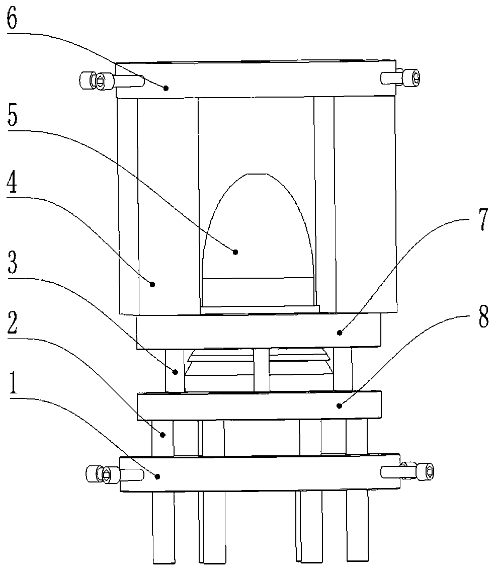 Drawing forming process of aluminum alloy deep paraboloid cylindrical part