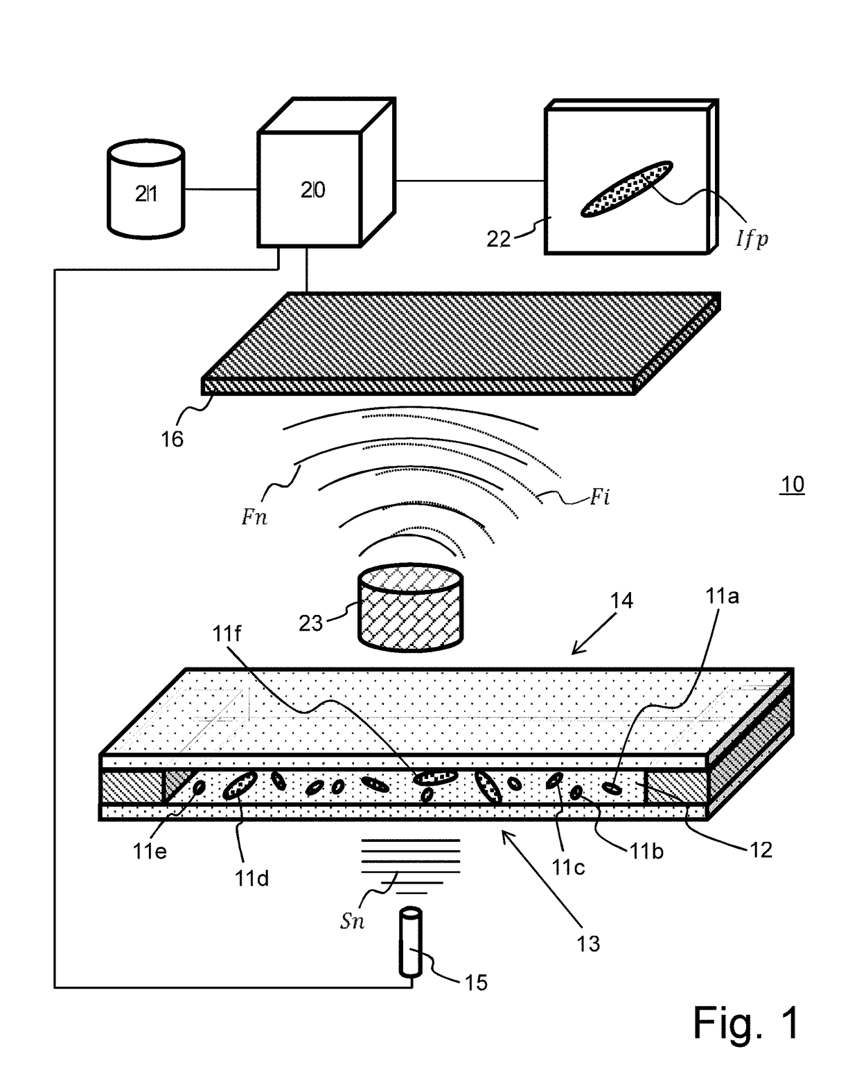 Device and method for acquiring a particle present in a sample