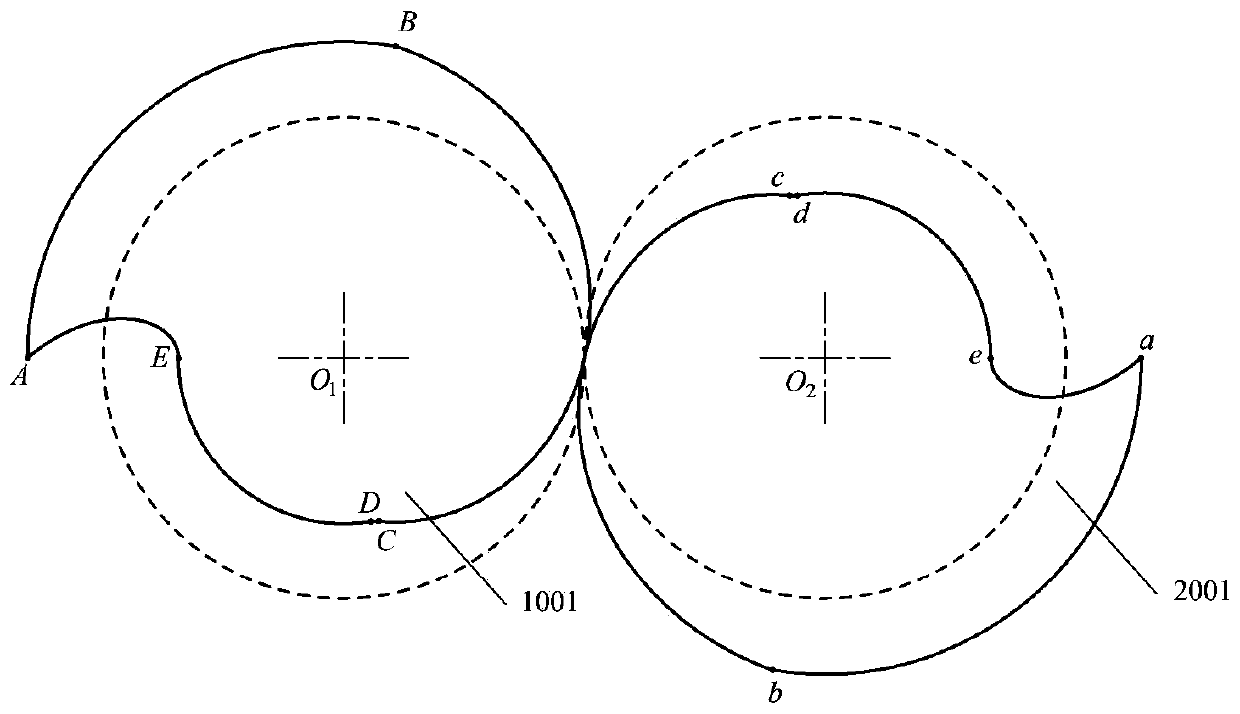 Sectional variable-section screw rotor