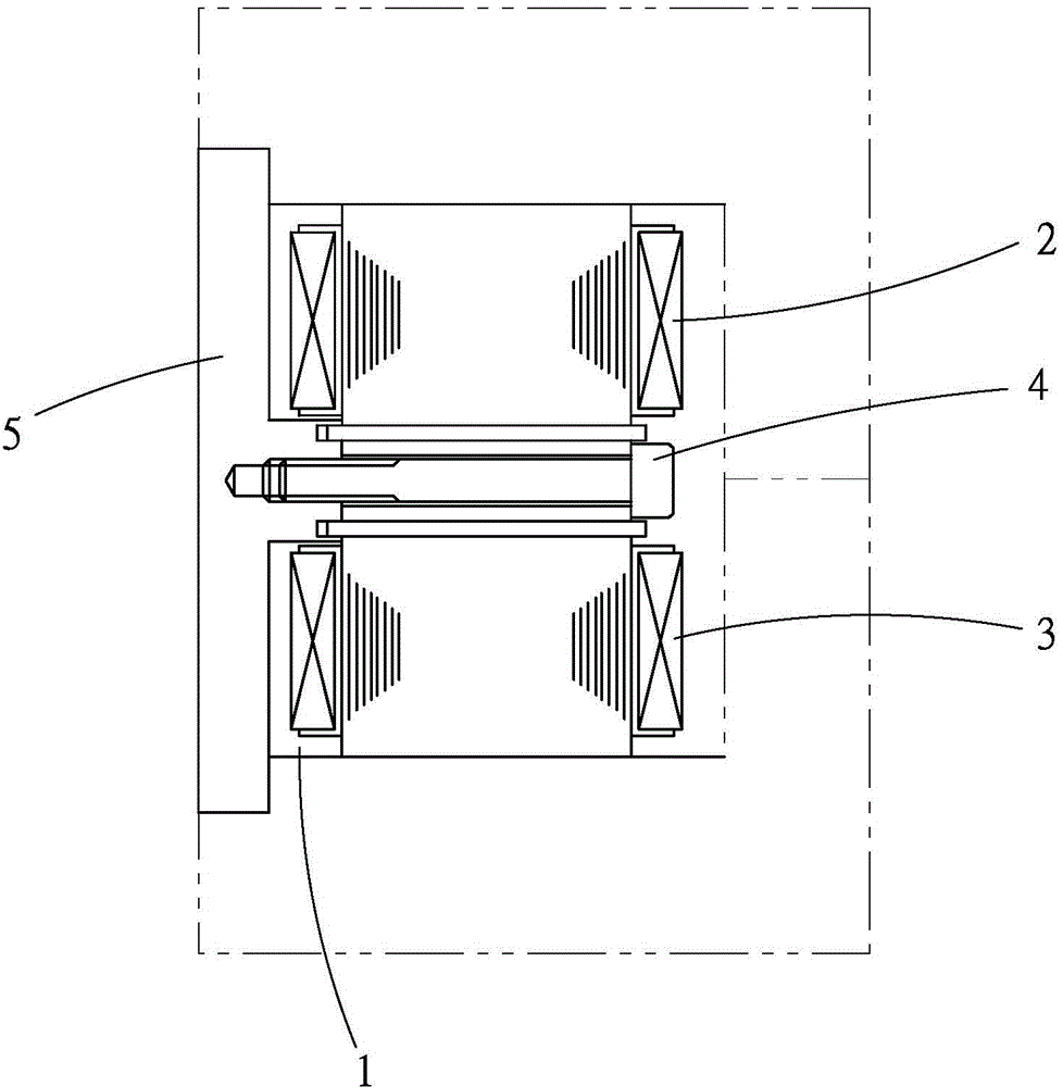 Iron core group of magnetic offset type linear motor