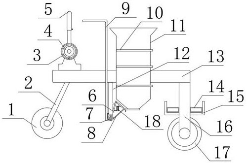 A mung bean seeding device